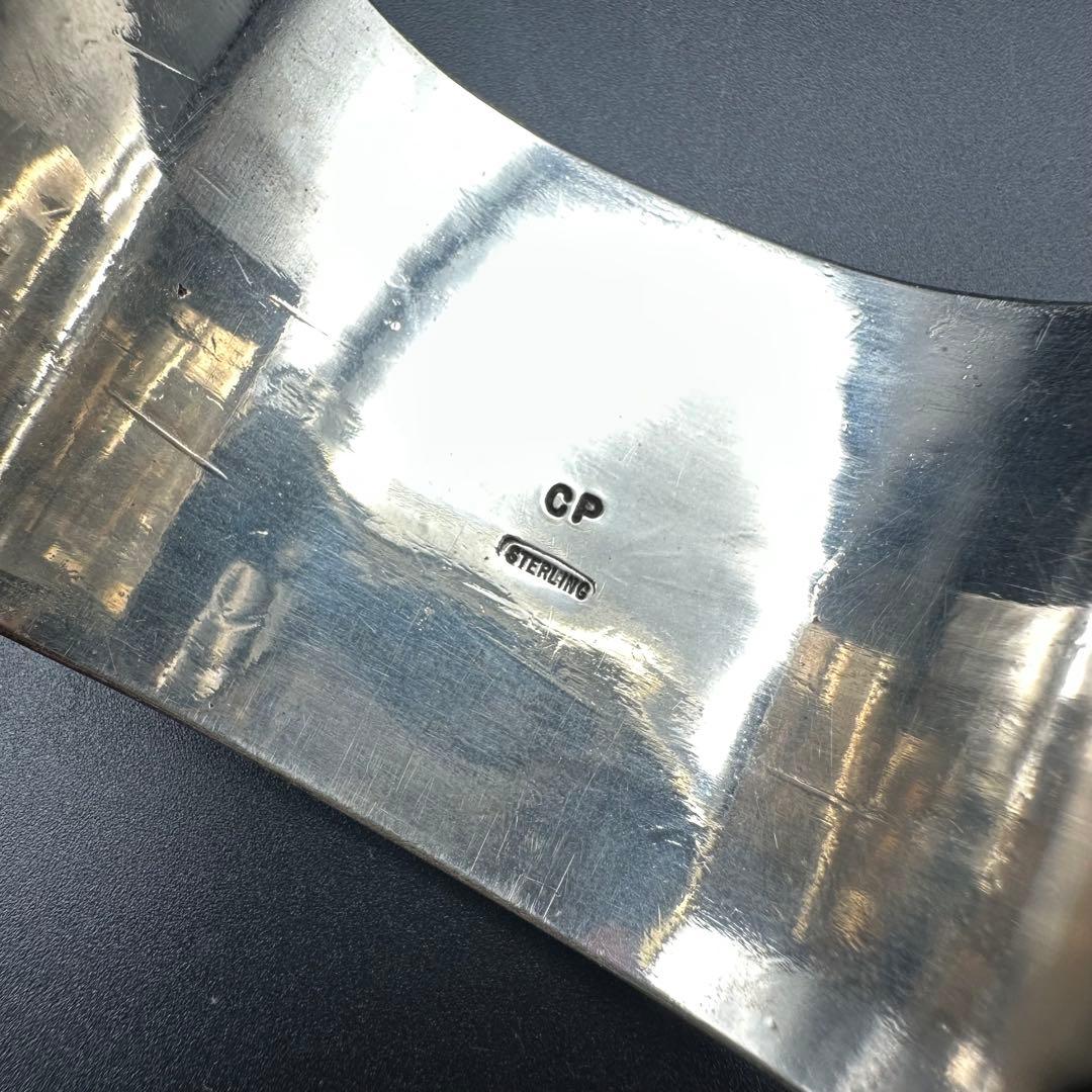 【美品】Navajo Clendon Pete スタンプワーク バングル