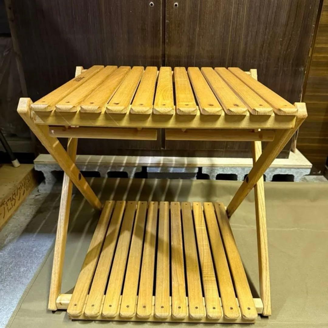 キャンプマニアプロダクツ　廃盤　トラッシュスタンドテーブル