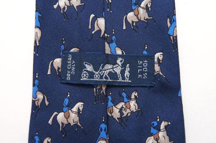 ✨極美品✨エルメス シルク 馬と騎手 ネクタイ ビジネス カジュアル C84