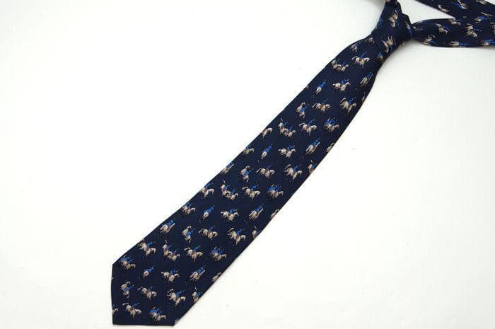 ✨極美品✨エルメス シルク 馬と騎手 ネクタイ ビジネス カジュアル C84