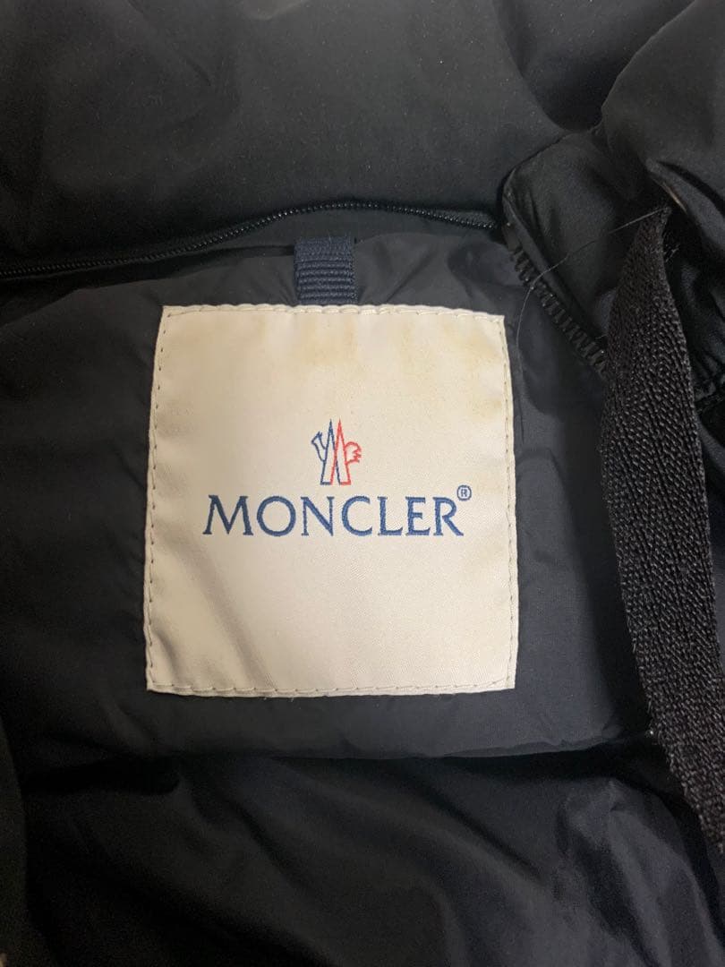 モンクレール　Aライン　ダウンコート　難あり　ブラック