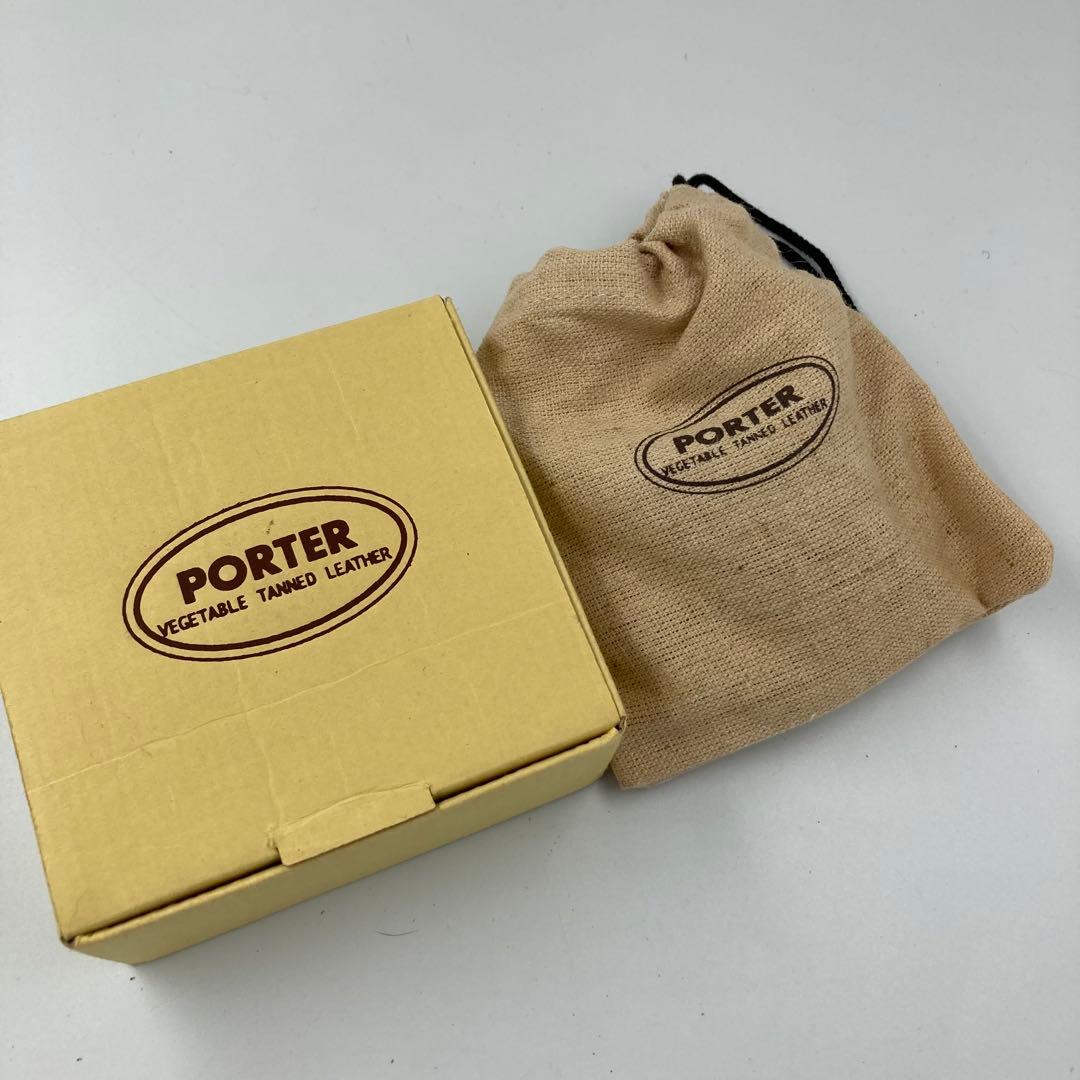 極美品】ポーター ケース 小銭入れ ネイチャー ブラック レザー