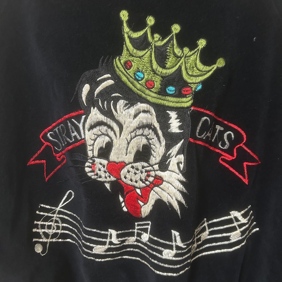 希少 90s ストレイキャッツ 別珍ボディ 豪華刺繍スカジャン