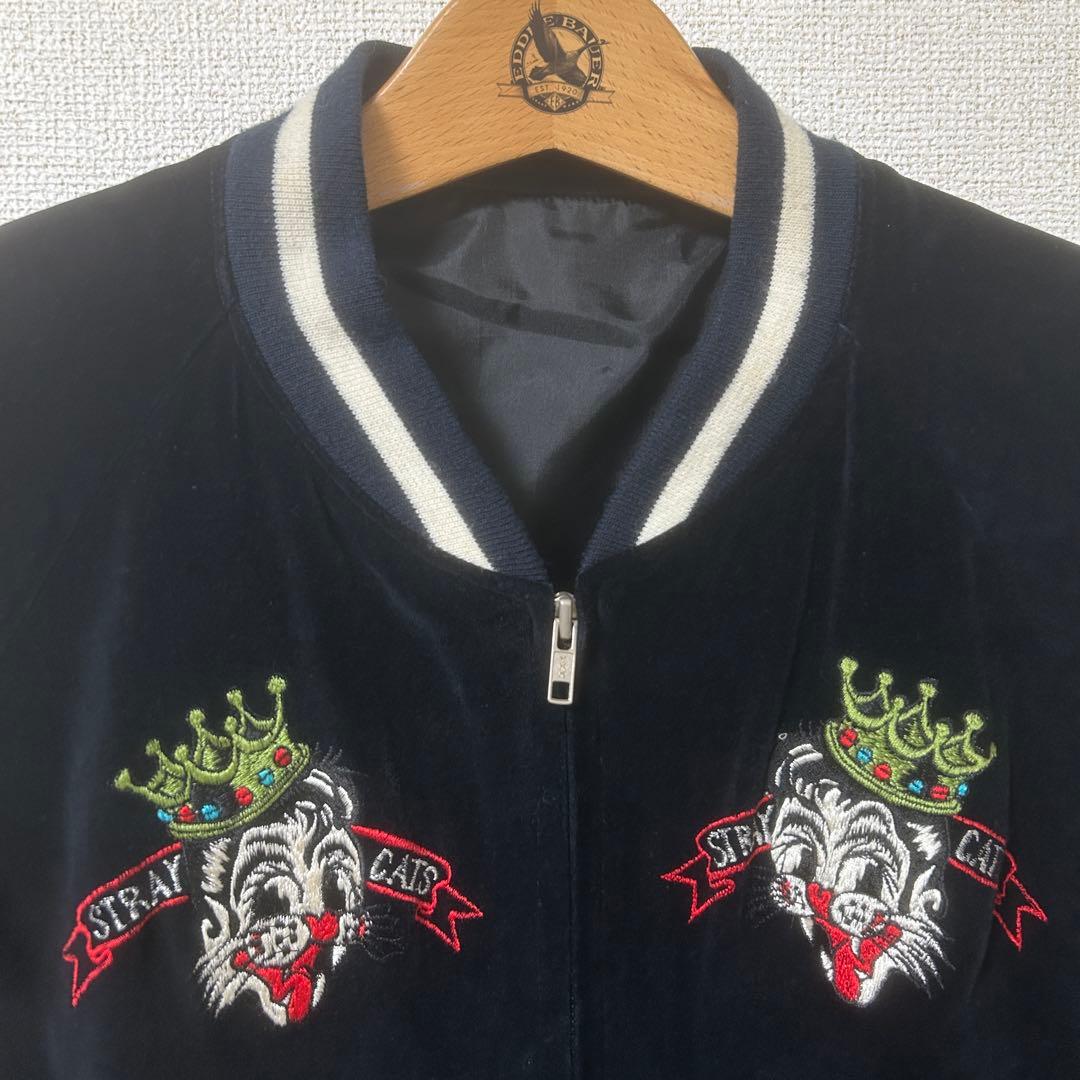 希少 90s ストレイキャッツ 別珍ボディ 豪華刺繍スカジャン