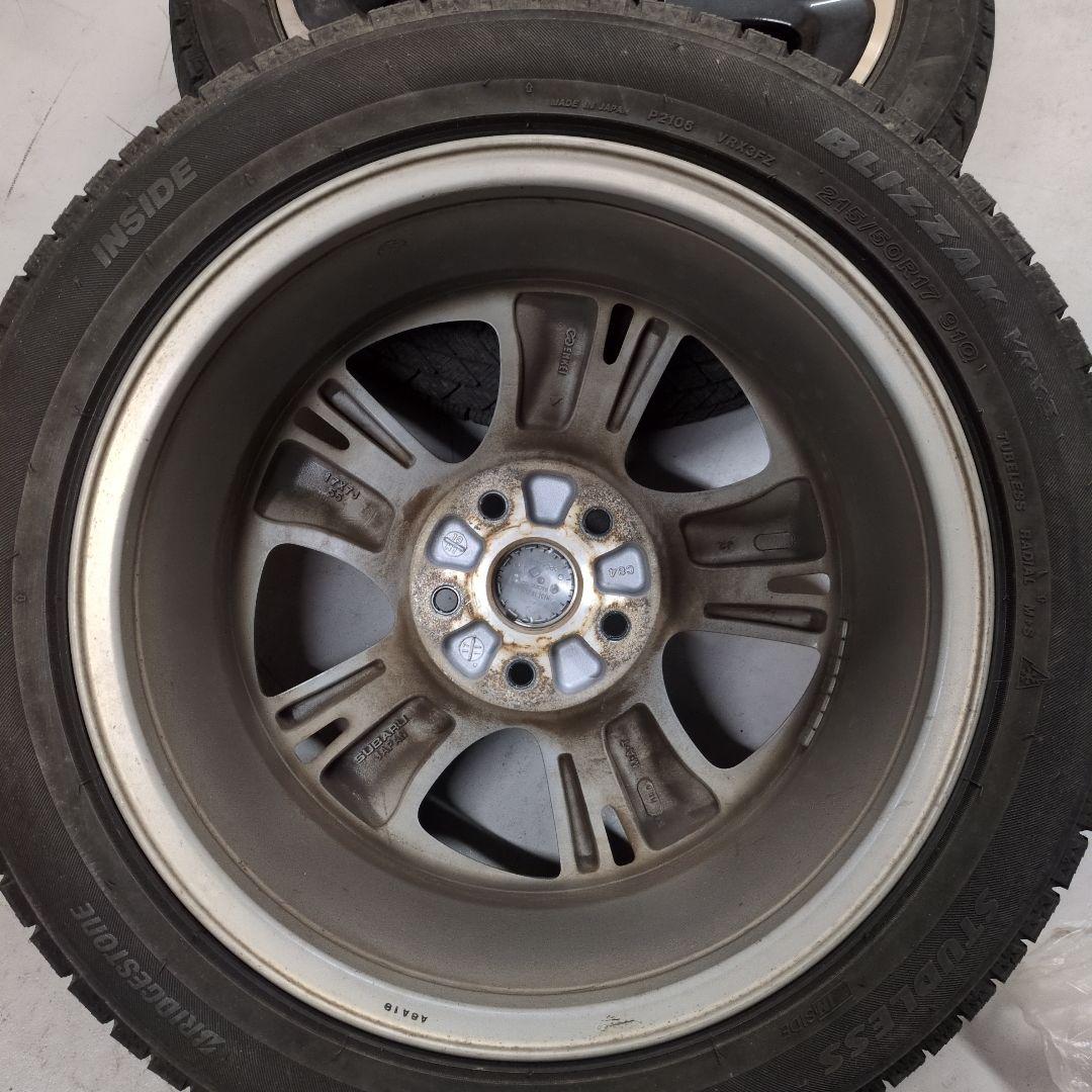 ブリザックVRX3 スタッドレスタイヤ17インチ 4本セット スバル純正