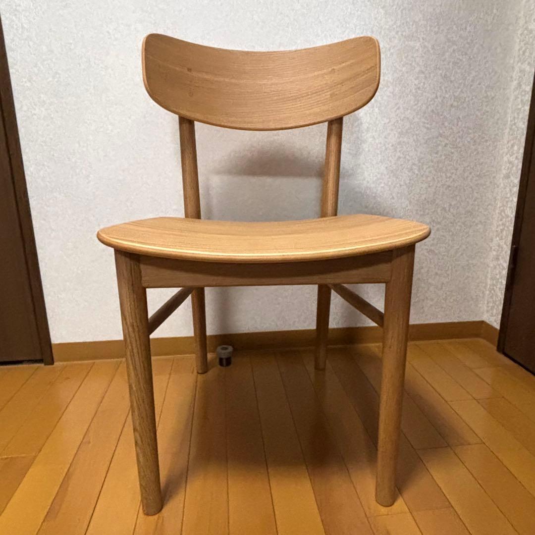 美品　無印良品 MUJI ラウンドチェア　オーク材