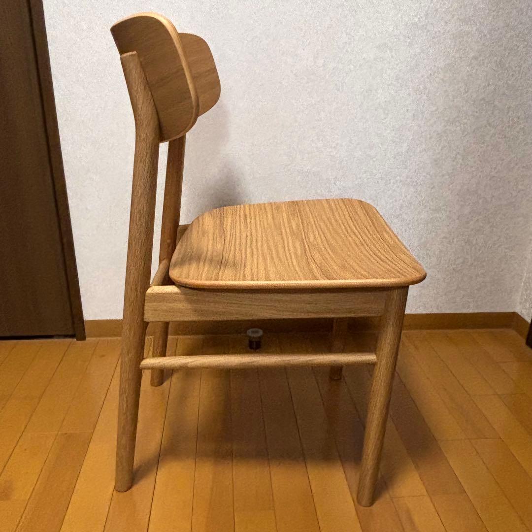 美品　無印良品 MUJI ラウンドチェア　オーク材