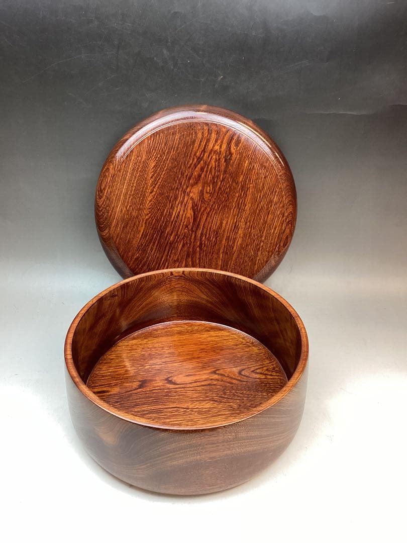 〈未使用〉木製￼ 御茶櫃　ちゃびつ くり抜き　茶道具　直径27cm　送料込み