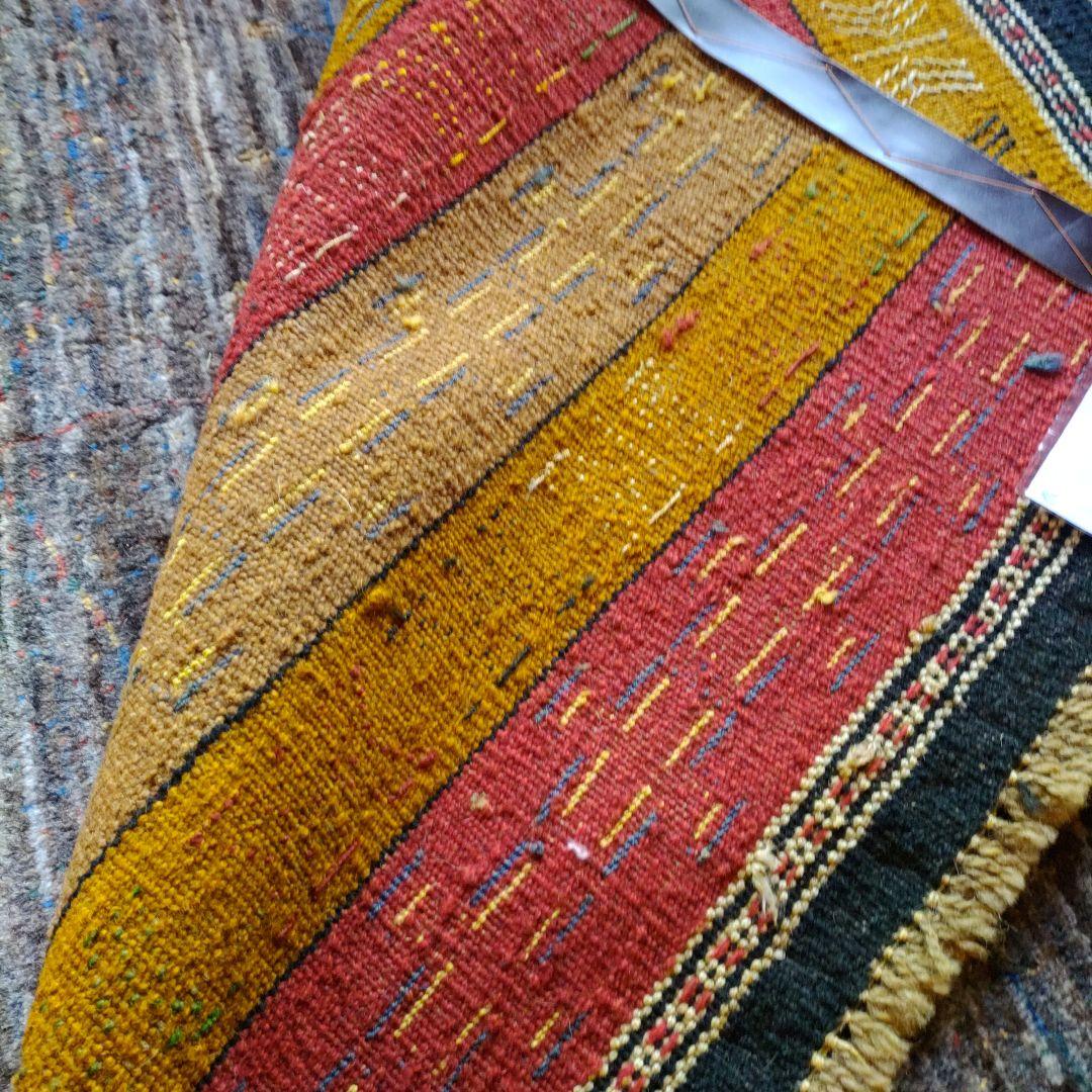 グーチャンキリム 手織り 草木染 イラン 玄関マット