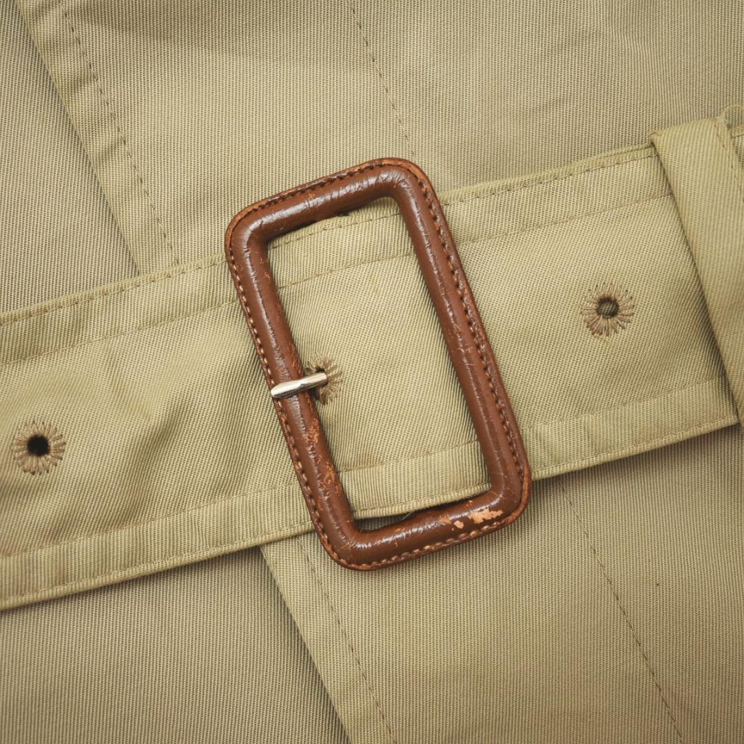 英国製 アクアスキュータム ウールライナー付き ステンカラーコート ベージュ