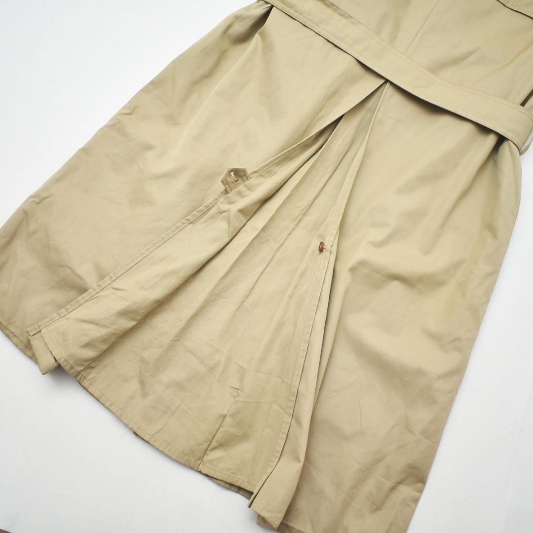 英国製 アクアスキュータム ウールライナー付き ステンカラーコート ベージュ