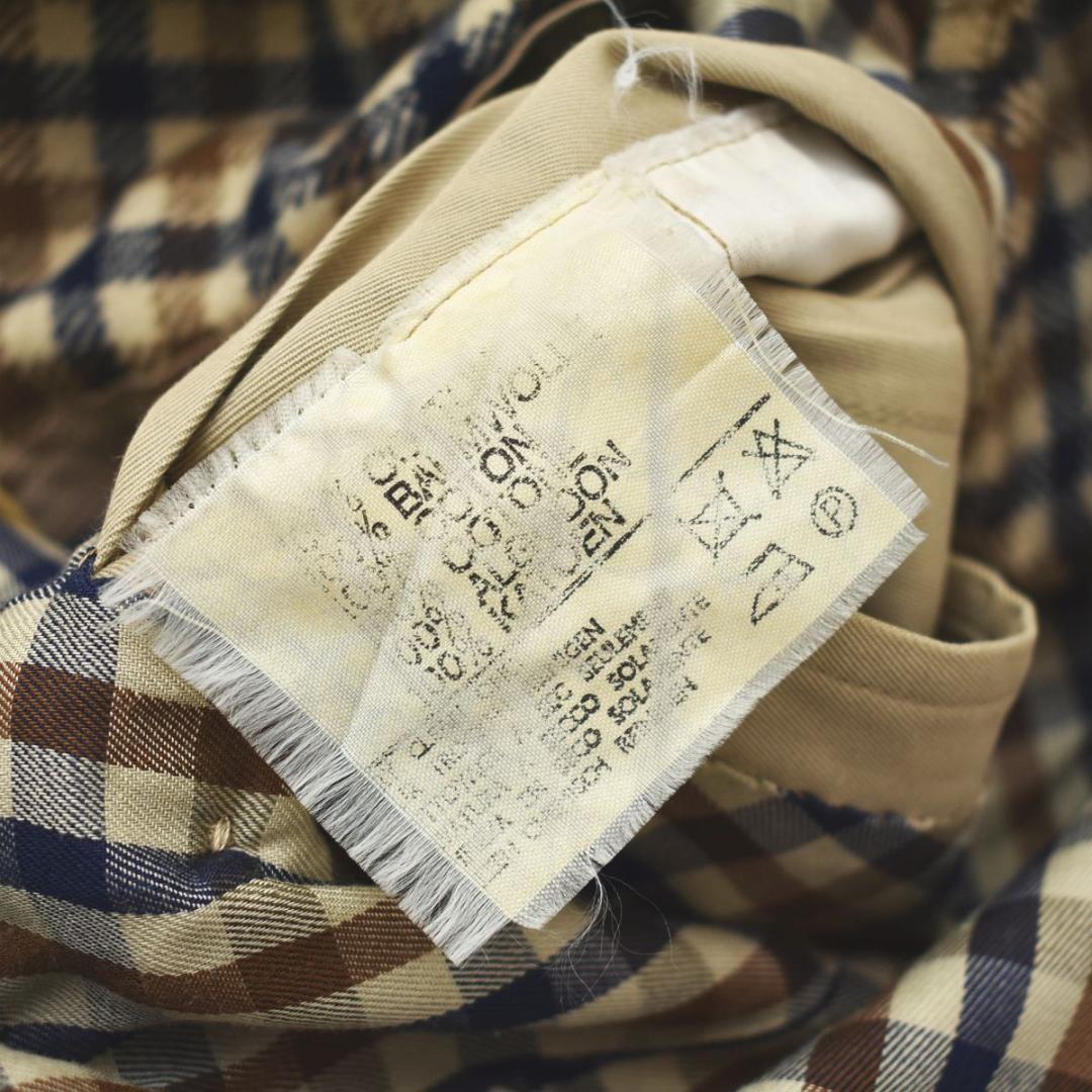 英国製 アクアスキュータム ウールライナー付き ステンカラーコート ベージュ