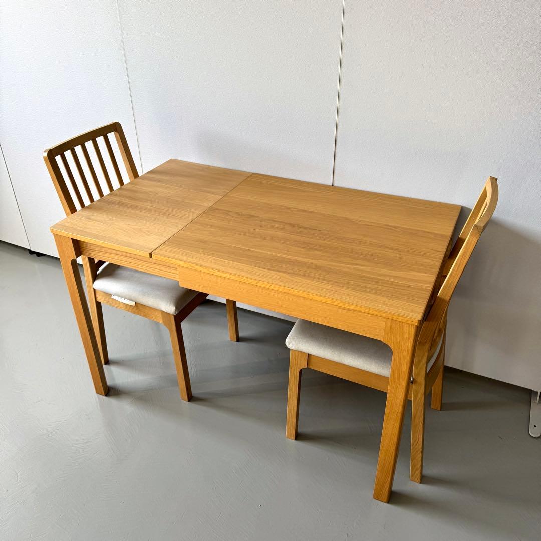 【美品/セット割有り】IKEA 伸長式テーブル EKEDALEN オーク調