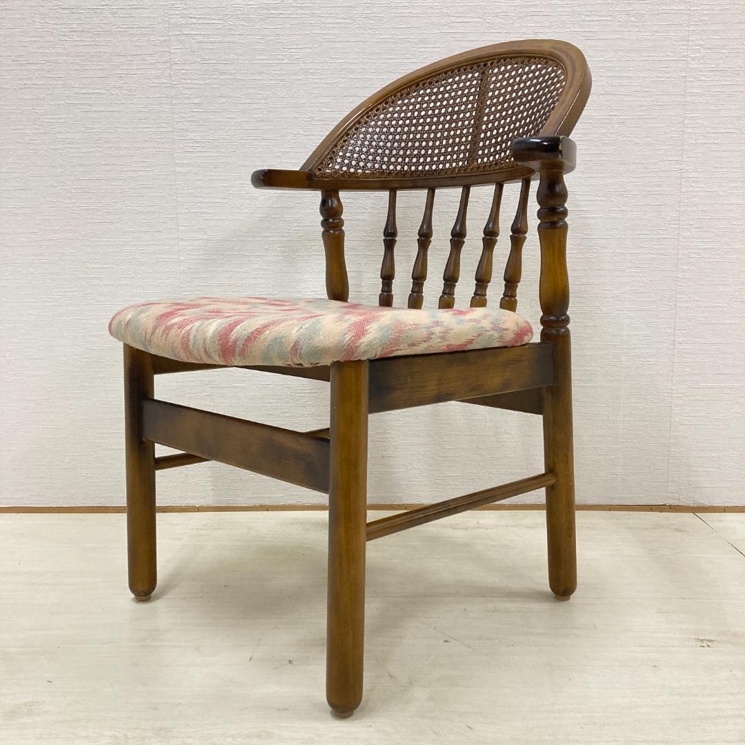 【カリモク】コロニアル　ダイニングチェア　椅子 レトロ