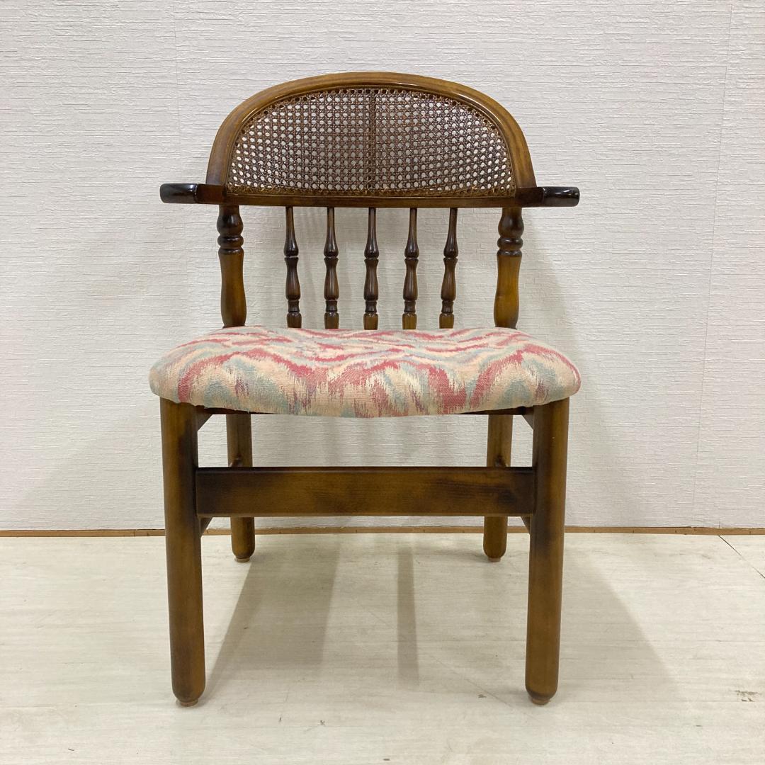 【カリモク】コロニアル　ダイニングチェア　椅子 レトロ