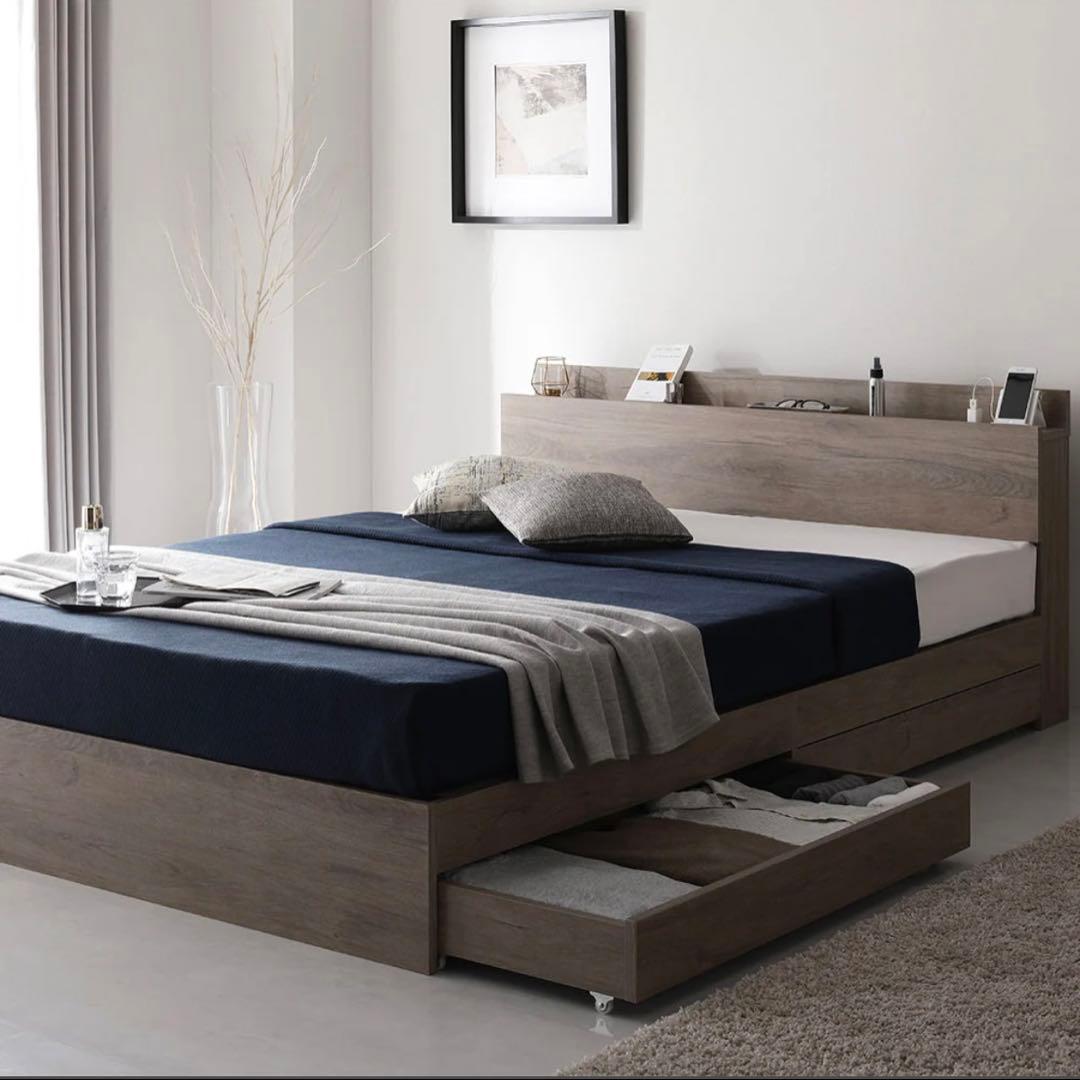 【愛知県岡崎市引取り可能な方】RASIKラシクSerest ダブルベッドフレーム