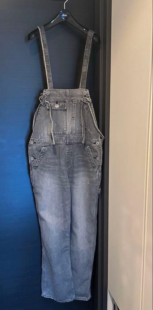 L'Appartment グレー デニム サロペット