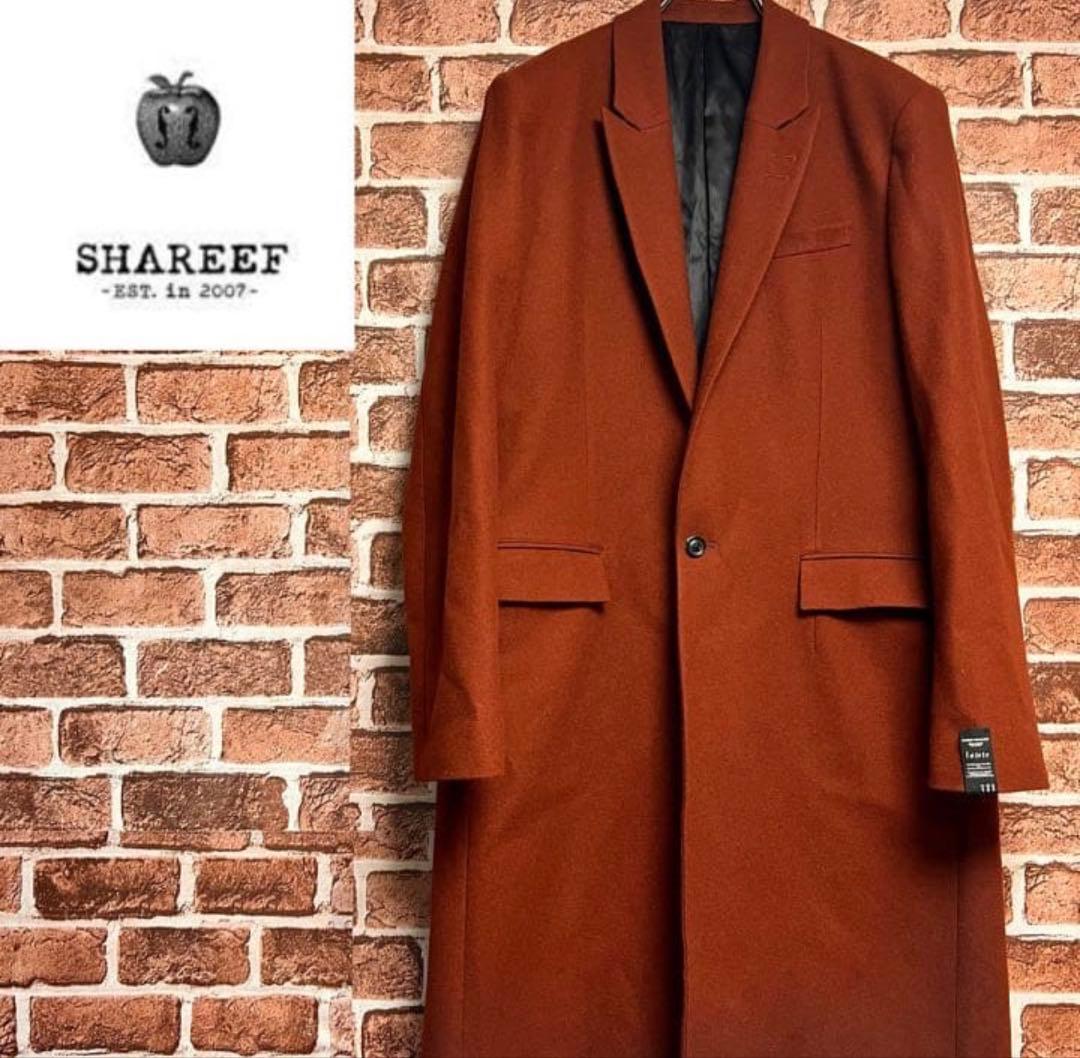[19AW] シャリーフ　ウールロングチェスターコート　ダークオレンジ　サイズ2