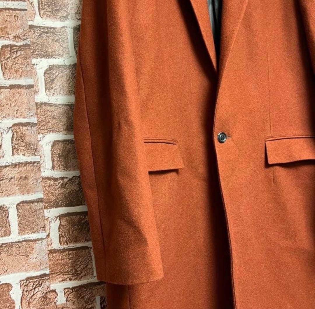 [19AW] シャリーフ　ウールロングチェスターコート　ダークオレンジ　サイズ2