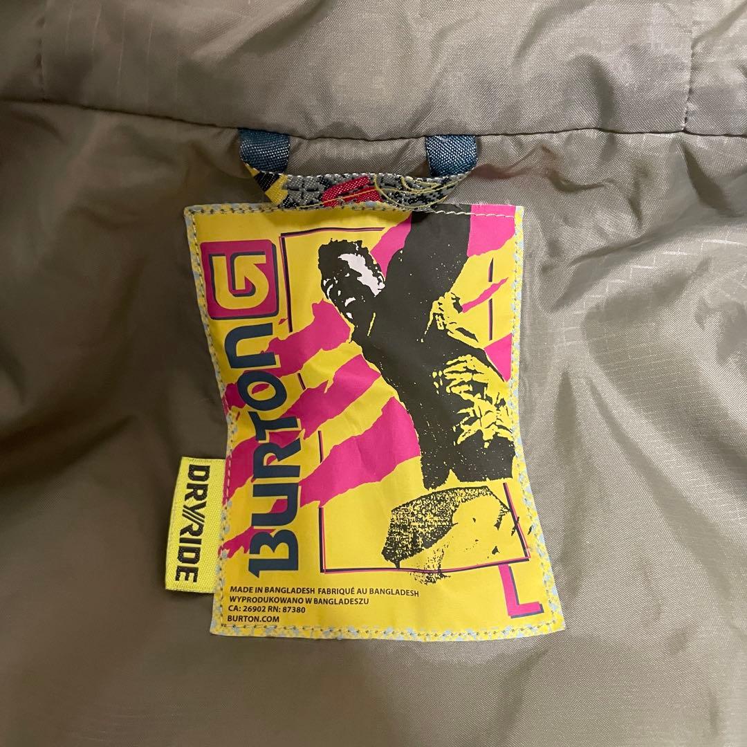 Burtonバートンスキーウェアスノーボードジャケットパーカーフード付き総柄希少