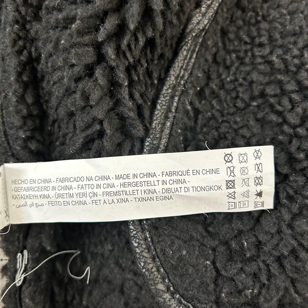 ZARA ザラ フェイクムートン B3 フライトジャケット M ブラック ボア