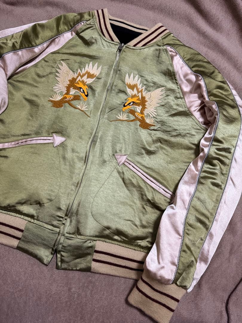 未使用近 別珍 NON STOCK 虎 鷹 日本限定 スカジャン vintage