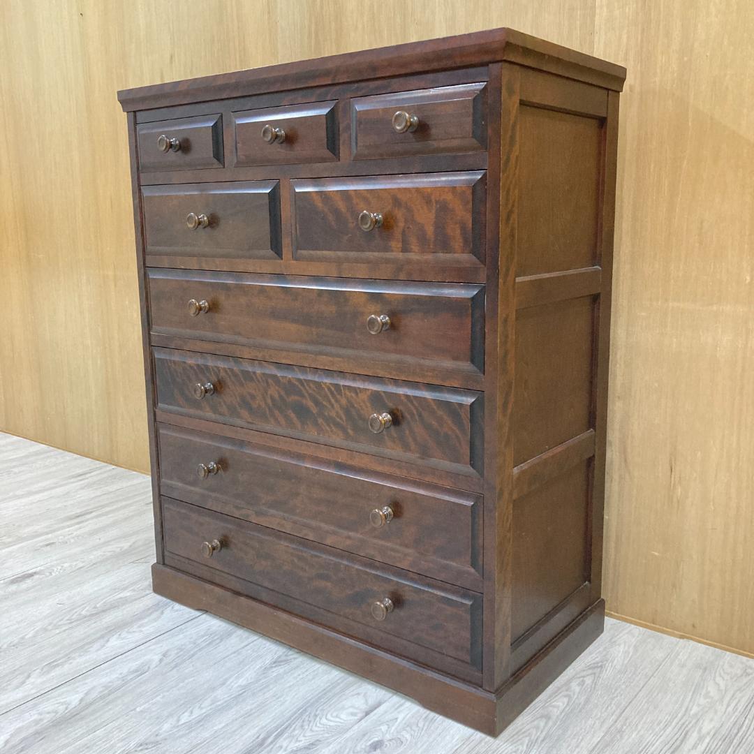 北海道民芸家具 整理箪笥 チェスト 樺材 和モダン 収納家具 北民