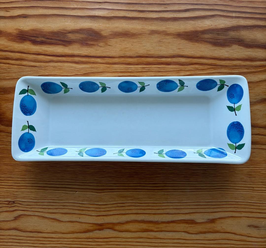 GUSTAVSBERG PRUNUS ビンテージ　プレート　長皿　プルーヌス