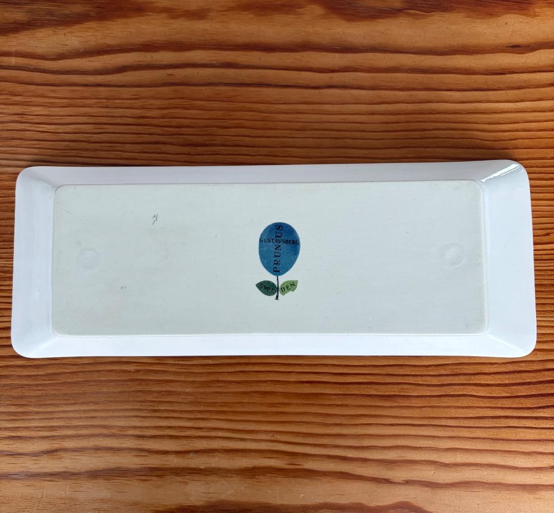 GUSTAVSBERG PRUNUS ビンテージ　プレート　長皿　プルーヌス