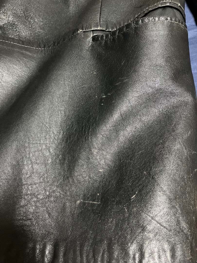 emporio armani 90s ラムレザーテーラードジャケット