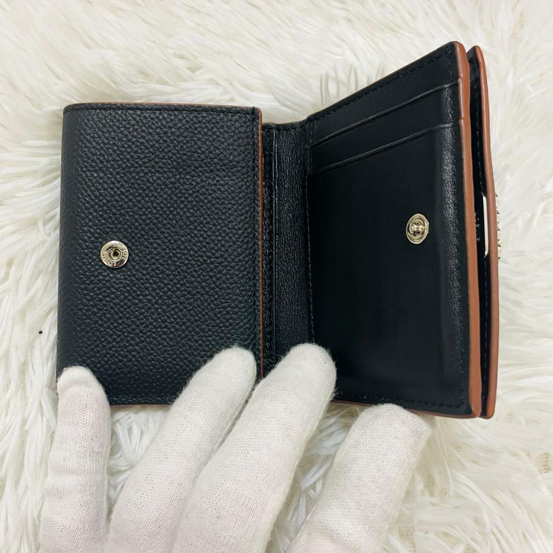 極美✨付属完備✨ロエベ 三つ折り財布 トライフォールド アナグラム レザー 黒