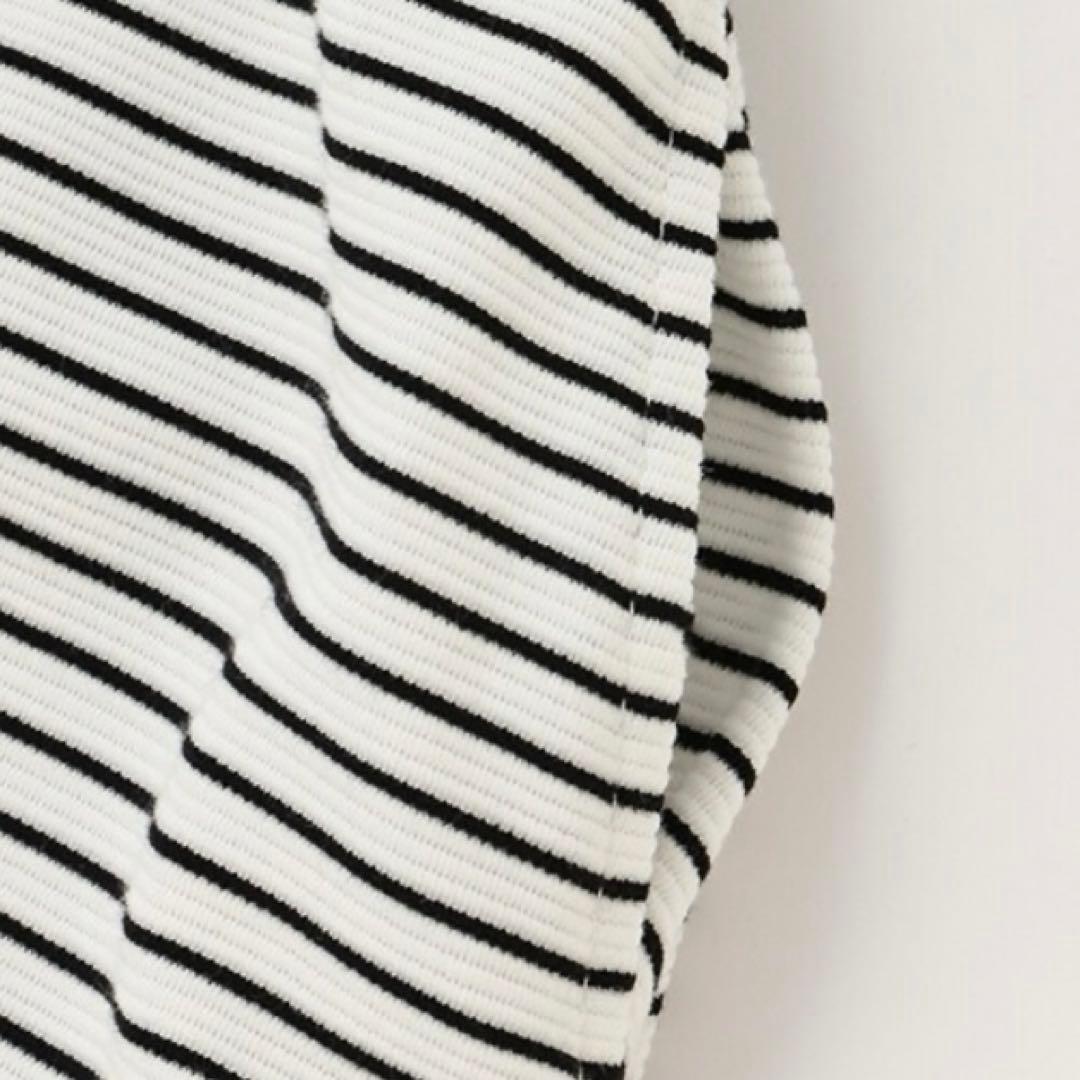 メゾピアノ リップルボーダー　セーラーカラーワンピース　120