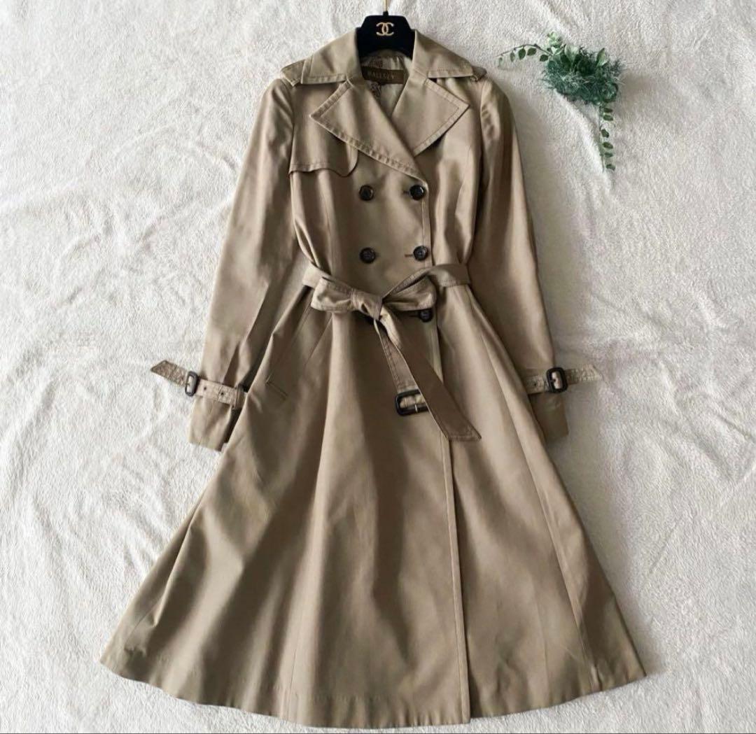 美品✨BALLSEY ボールジィ　シルクウール　ロングトレンチコート　38 M