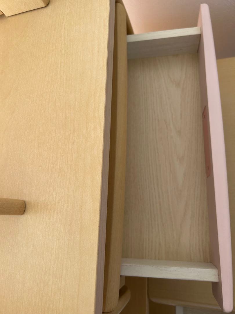 hal.mama 　ITOKI 木製学習机 ベージュ ピンク