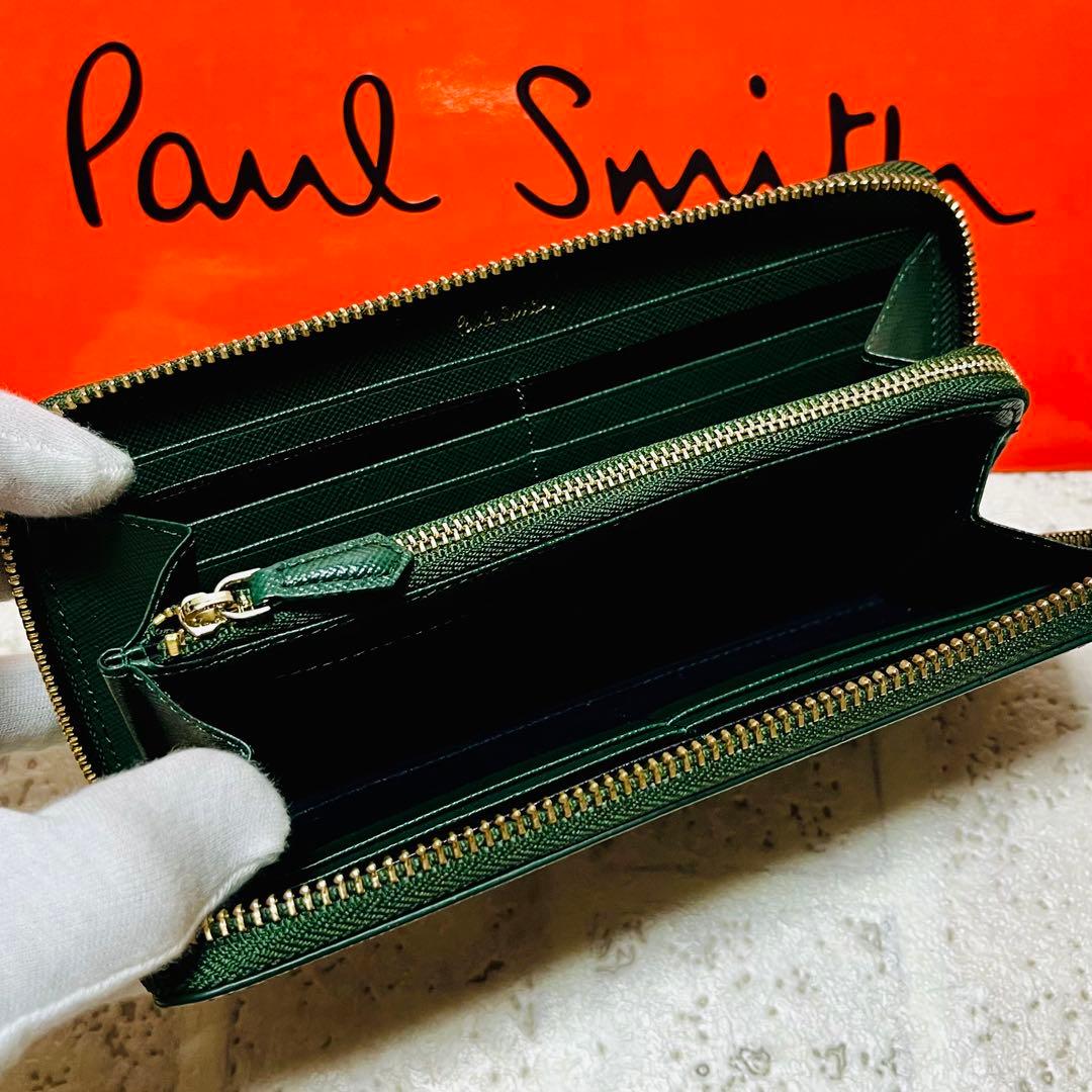 ほぼ未使用 新作 ポールスミス ポールドローイング ギャラ付き 長財布 9224