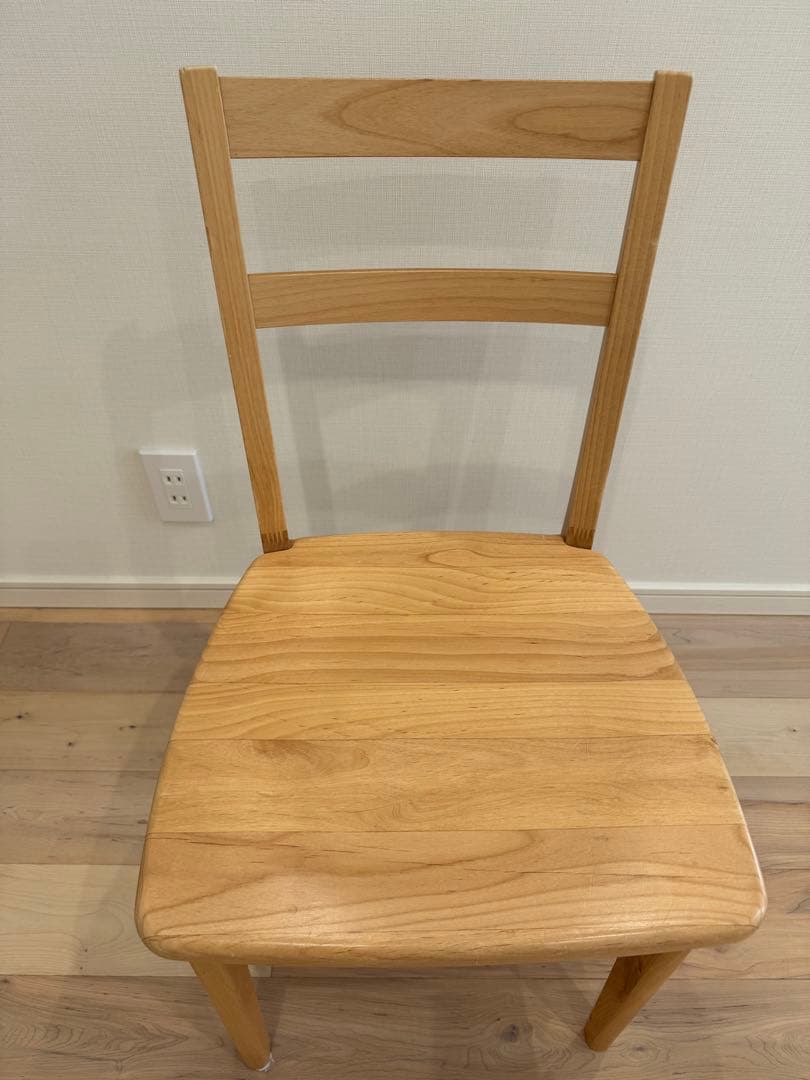 マユゲ犬！ 堀田木工所 無垢 ダイニングチェア 1脚 ② 引き取り可