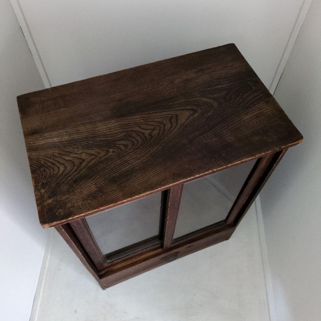 yさん専用　　アンティーク　ガラス戸棚　レトロ　　引戸棚　シェルフ　本棚