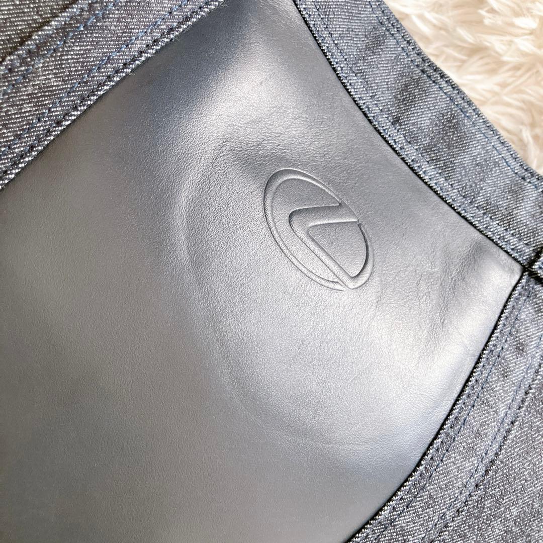 新品タグ付き LEXUS レクサス デニム レザー トートバッグ 大容量