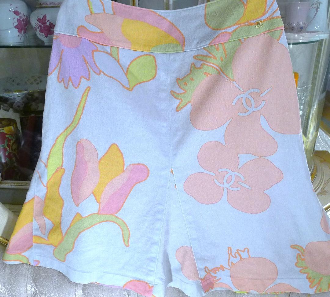 ◇【シャネル】一目で判るシャネルロゴ！コットンスカート＃４０◇