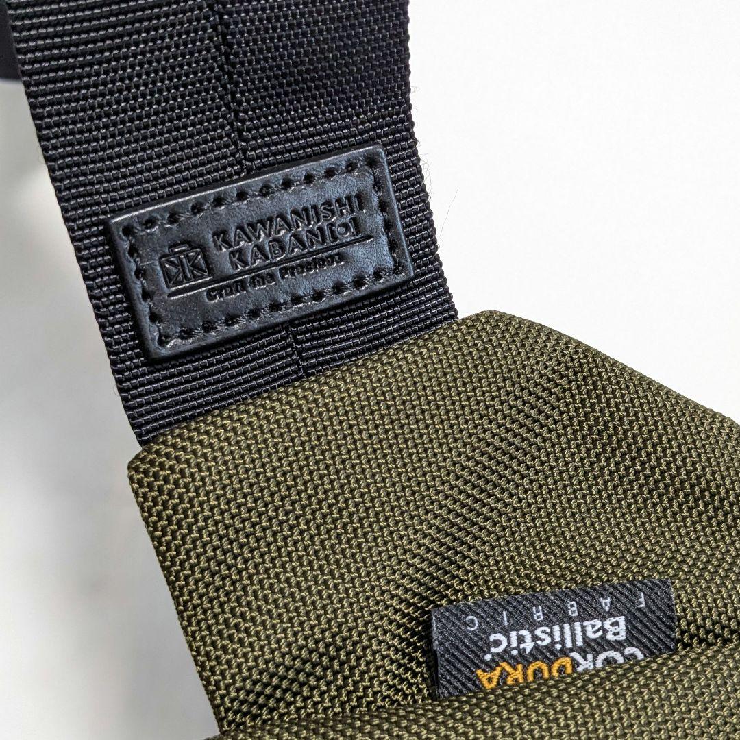 カワニシカバン　lauff​　ラフ　コーデュラ　カーキ　ボディバック　ナイロン