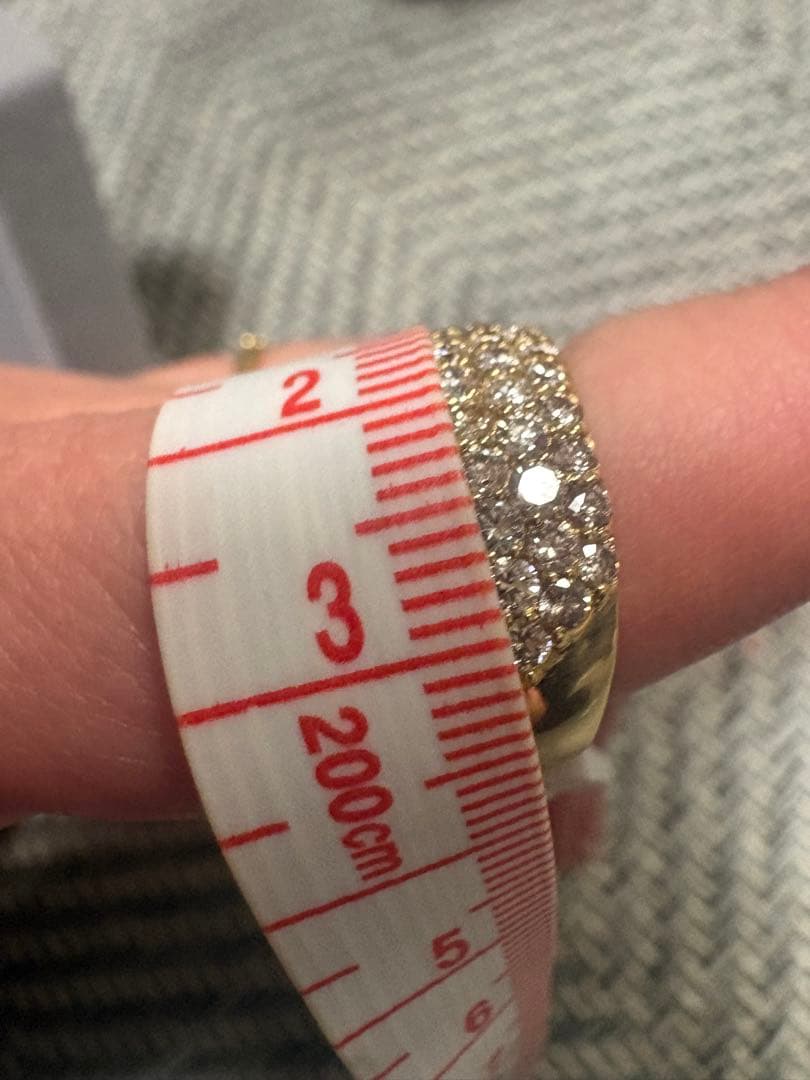 18金 YG２ctダイアモンドパヴェリング14号⭐︎H&C⭐︎ゲリラ値下げ！！