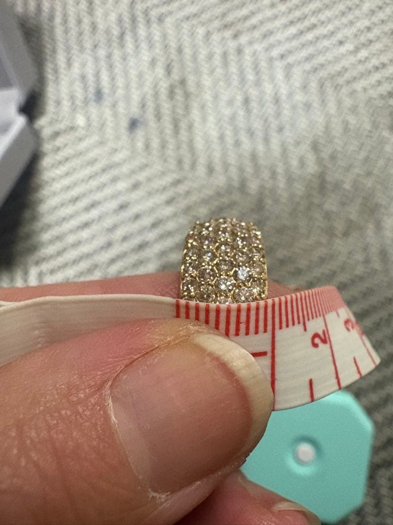 18金 YG２ctダイアモンドパヴェリング14号⭐︎H&C⭐︎ゲリラ値下げ！！