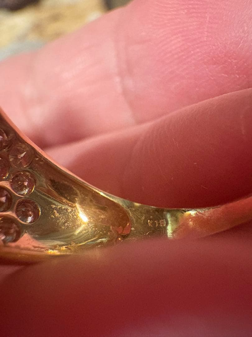 18金 YG２ctダイアモンドパヴェリング14号⭐︎H&C⭐︎ゲリラ値下げ！！