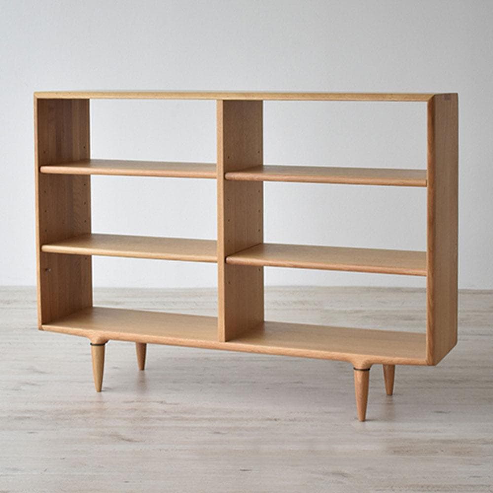 【大塚家具】脚付オープンシェルフ ナラ材 幅120cm