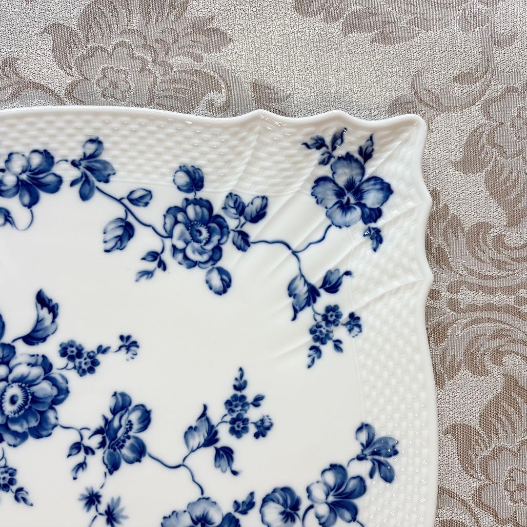 レアサイズ❤️未使用❤️ ジノリ❤️ローズブルー❤️スクエアプレート　大　30センチ