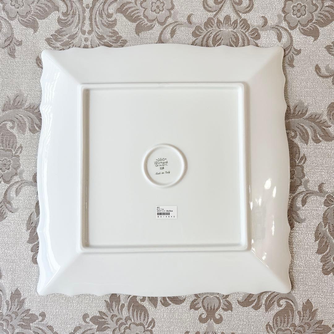 レアサイズ❤️未使用❤️ ジノリ❤️ローズブルー❤️スクエアプレート　大　30センチ