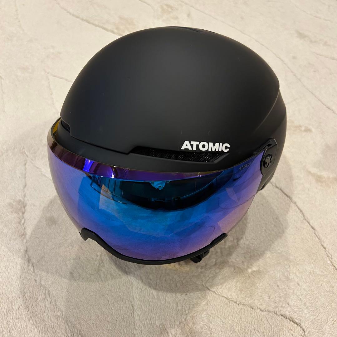 ATOMIC ブラック ヘルメット ミラーレンズ S 大人　マスク・ケース付き