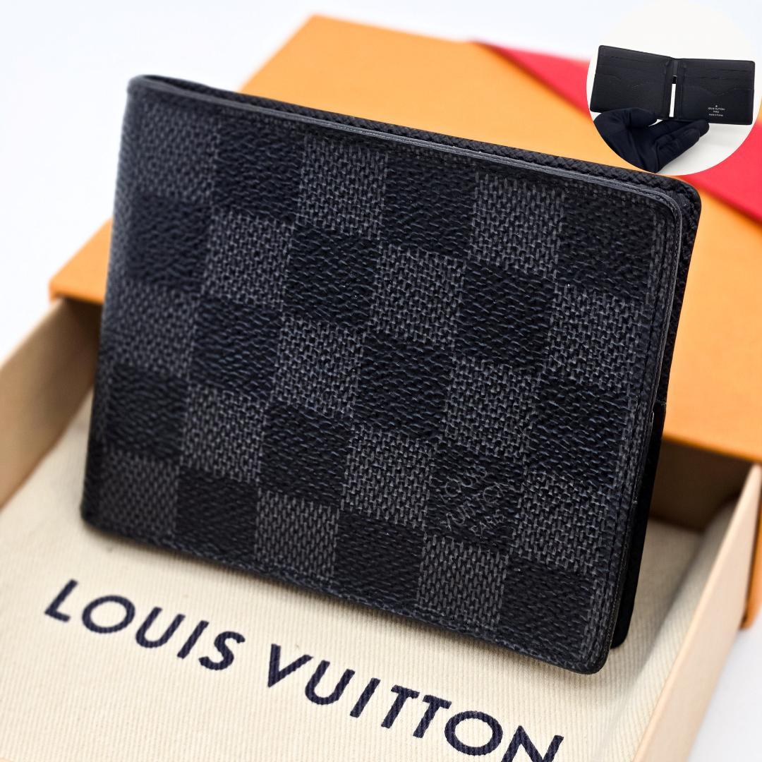 [箱/袋付] ルイヴィトン マネークリップ ダミエ グラフィット パンス