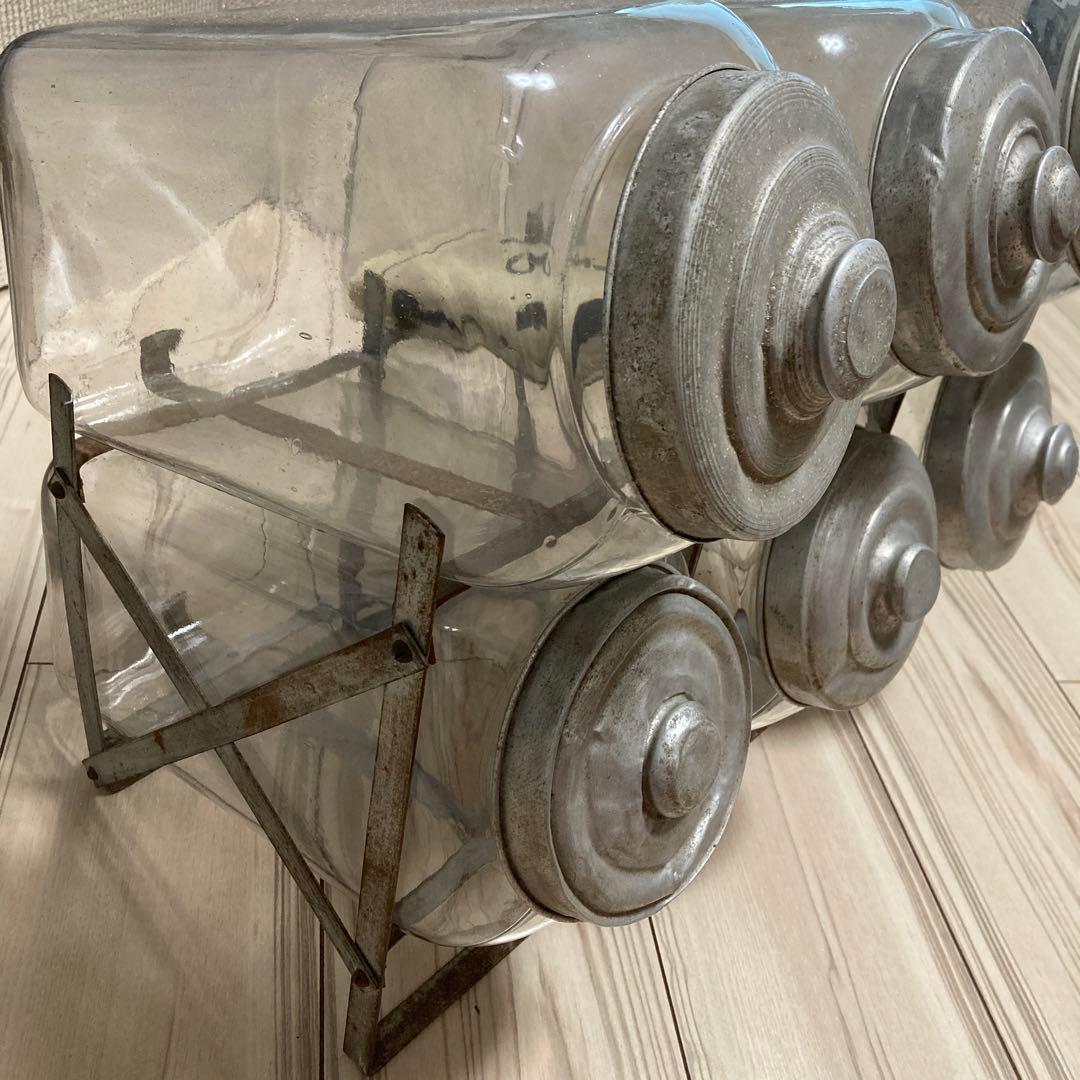 【稀品】アンティーク　駄菓子屋　たばこ瓶　昭和レトロ　ガラス瓶　キャニスター