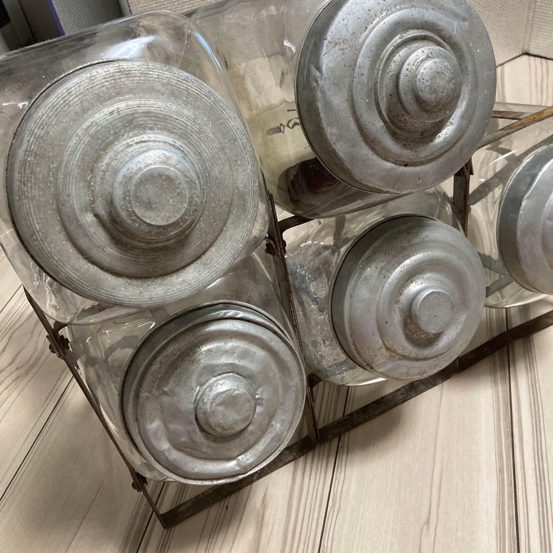 【稀品】アンティーク　駄菓子屋　たばこ瓶　昭和レトロ　ガラス瓶　キャニスター